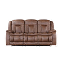 Morello Sofa W/Dual Recliner- Brown