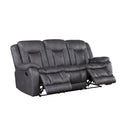 Morello Sofa W/Dual Recliner- Gray