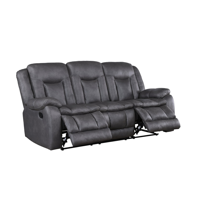 Morello Sofa W/Dual Recliner- Gray
