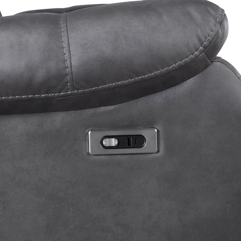 Morello Sofa W/Pwr Fr- Gray