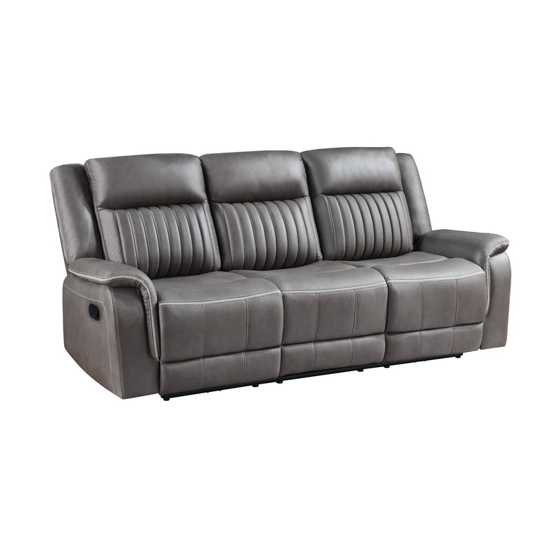 Enzo Sofa W/Dual Recliner- Gray