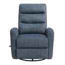 Takami Swivel Recliner-Blue Poly