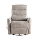 Takami Swivel Recliner-Gray Vegan Leather