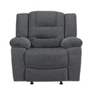 Redondo Glider Recliner W/Heat And Massage-Dk Gray