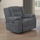 Redondo Glider Recliner W/Heat, Massage, Pwr Fr -Dk Gray