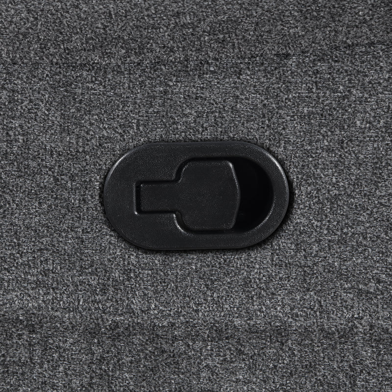 Redondo Laf Console Loveseat W/ 2 Recliners-Dk Gray