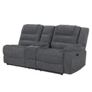 Redondo Raf Console Loveseat W/1 Recliner Pwr Fr-Dk Gray