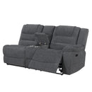 Redondo Raf Console Loveseat W/1 Recliner Pwr Fr-Dk Gray