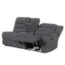 Redondo Raf Console Loveseat W/1 Recliner Pwr Fr-Dk Gray