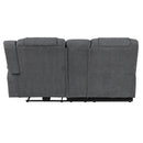 Redondo Raf Console Loveseat W/1 Recliner Pwr Fr-Dk Gray