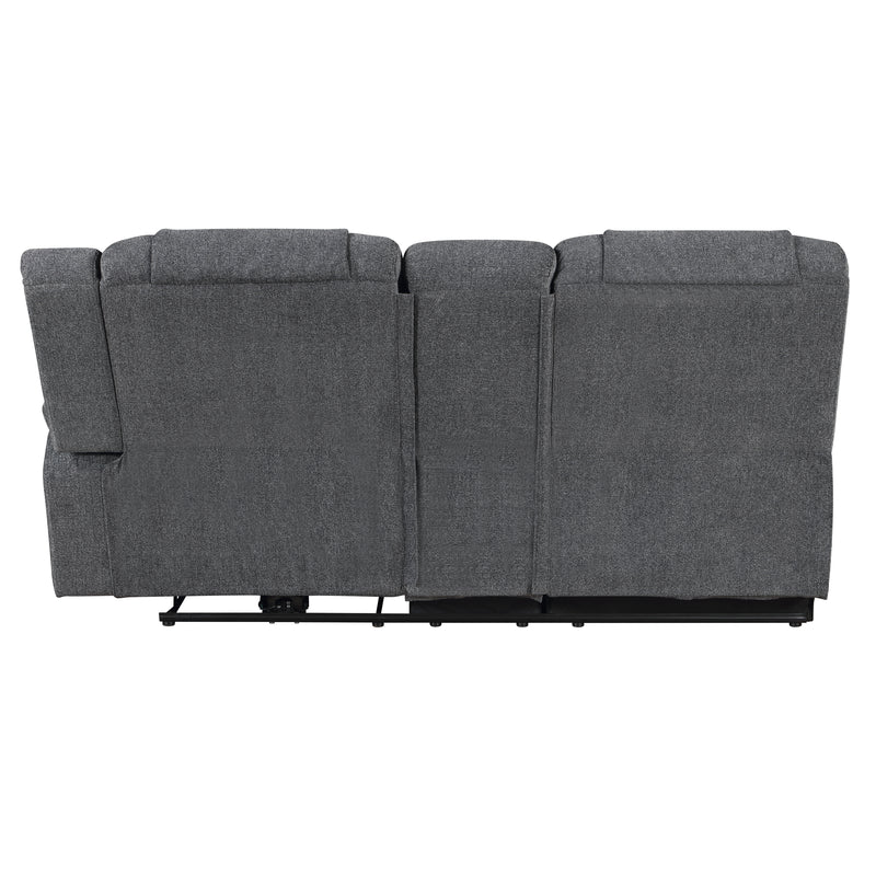 Redondo Raf Console Loveseat W/1 Recliner Pwr Fr-Dk Gray