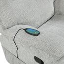 Chablis Glider Recliner W/Heat & Massage-Mist Gray