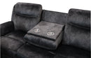 Park City Sofa W/Dual Recliner-Slate