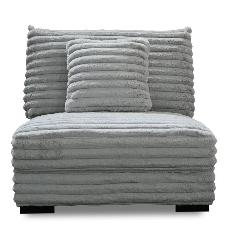 Embrace Armless Chair-Gray