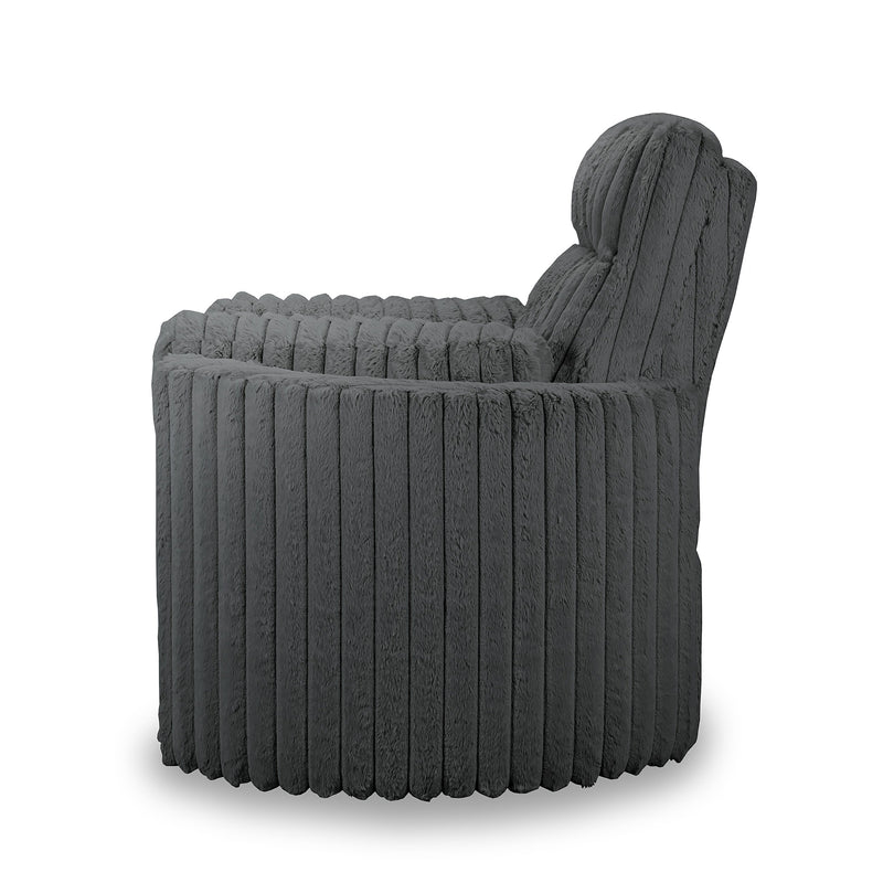 Embrace Swivel Accent Chair-Charcoal