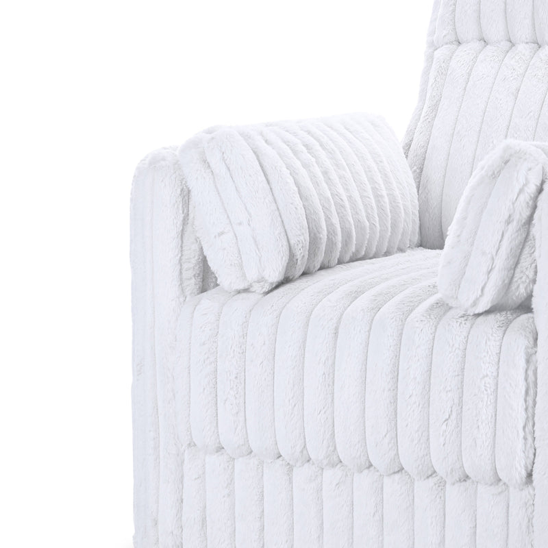 Embrace Swivel Accent Chair-White