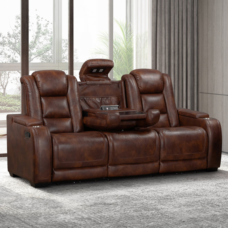 Chester Reclining Sofa-Brown
