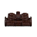 Chester Reclining Sofa W/Pwr Hr & Fr-Brown