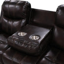 Kellen Sofa W/ Drop Down Tray & Pwr Fr-Brown