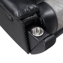 Nikko Glider Recliner-Black/Gray