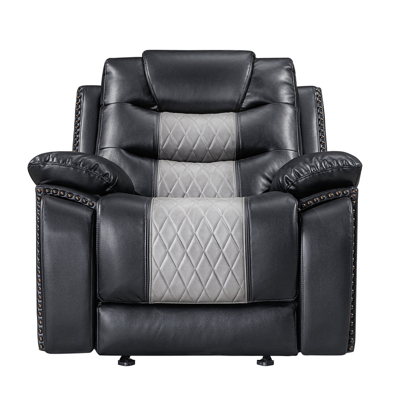 Nikko Glider Recliner W/Pwr Fr-Black/Gray
