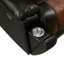 Nikko Sofa W/Dual Recliner-Brown