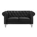 Emma Crystal Loveseat-Black
