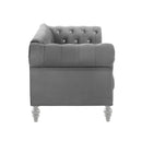 Emma Crystal Loveseat-Gray