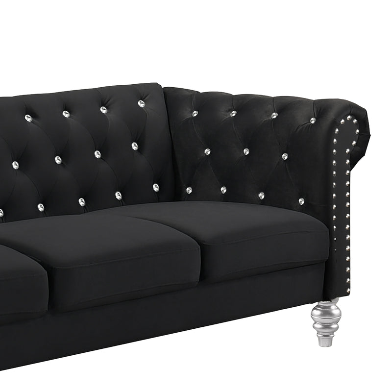 Emma Crystal Sofa-Black