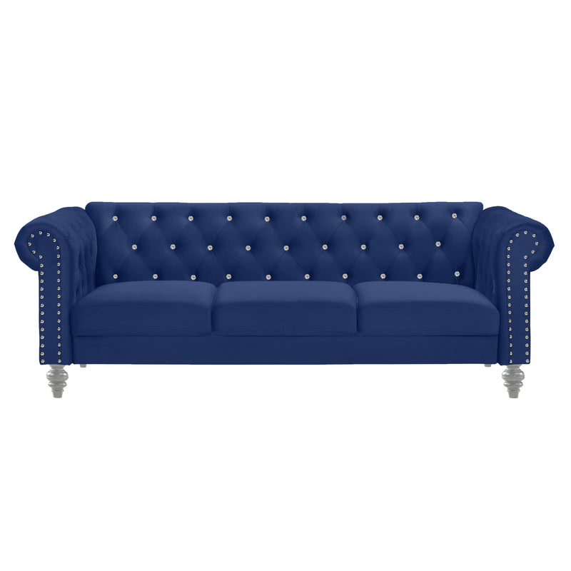 Emma Crystal Sofa-Royal Blue