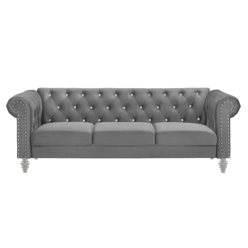Emma Crystal Sofa-Gray