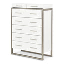 AICO Marquee Chest in Cloud White