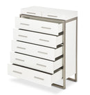 AICO Marquee Chest in Cloud White