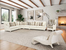 AICO Chamberi Chaise in Ivory Classic Pearl
