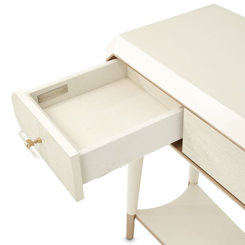 AICO La Rachelle Console Table in Medium Champagne