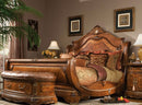 AICO Cortina King Sleigh Bed in Honey Walnut