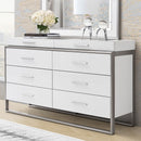 AICO Marquee Dresser in Cloud White