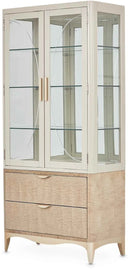 AICO Malibu Crest Display Cabinet in Chardonnay