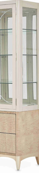 AICO Malibu Crest Display Cabinet in Chardonnay