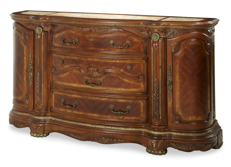AICO Cortina Dresser in Honey Walnut