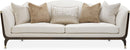 AICO Paris Chic Sofa Cremini in Espresso