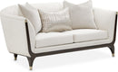 AICO Paris Chic Loveseat Cremini in Espresso