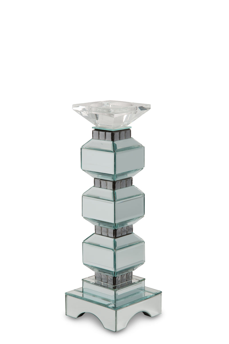 AICO Montreal 3-Tier Mirrored Candle Holder w/Crystal Accents (2/pack)