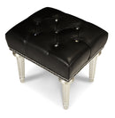 AICO Hollywood Swank Vanity Bench in Platinum 03804-05