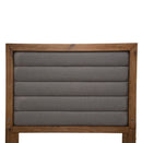 AICO Brooklyn Walk King Channel Tufted Panel Bed in Burnt Umber