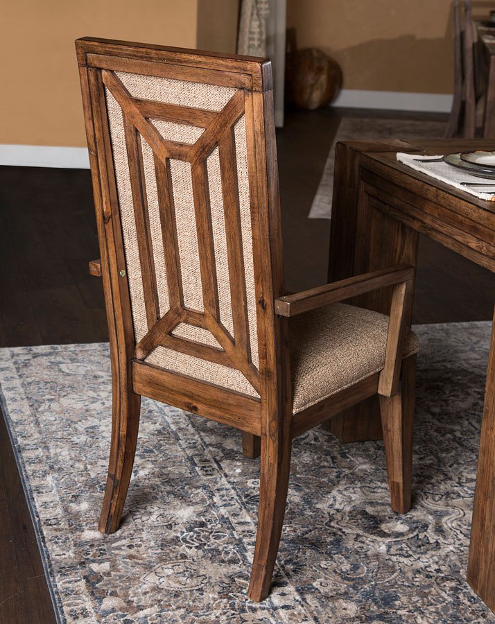 Aico Carrollton Arm Chair (Set of 2) in Rustic Ranch