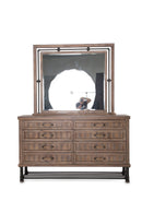 Aico Crossings Mirror in Reclaimed Barn