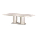 AICO Marin Double Pedestal Table in Greige