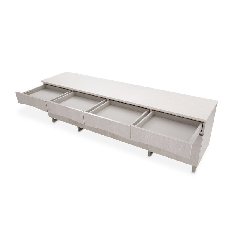 AICO Marin Media Cabinet in Greige