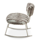 AICO Furniture A La Carte Pebble Beach Rocker Chair in Moondust